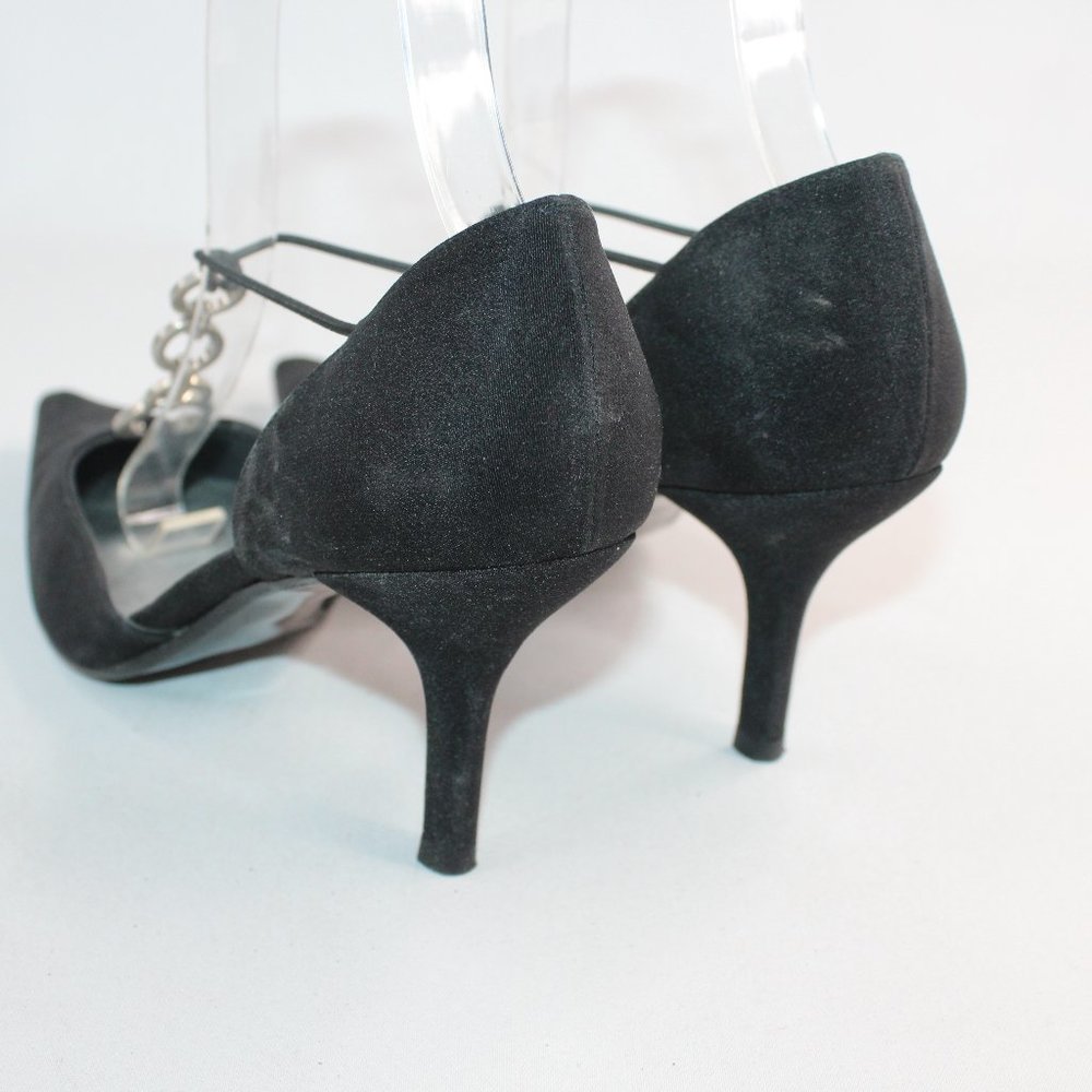 Stuart Weitzman Black Pointed Toe D'Orsay High Heels #123 - Picture 7 of 13